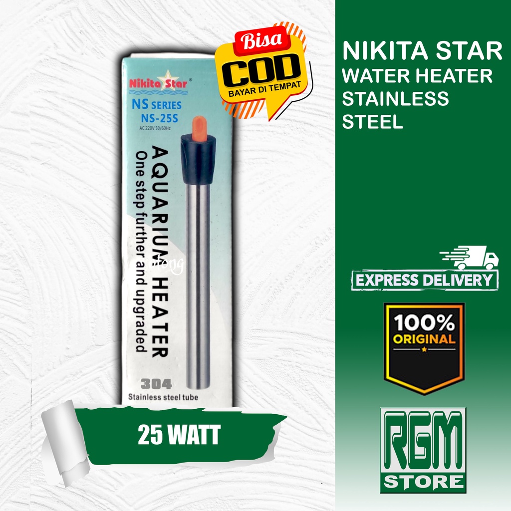 NIKITA STAR HEATER NS 25 watt 25 W 25watt penghangat air aquarium