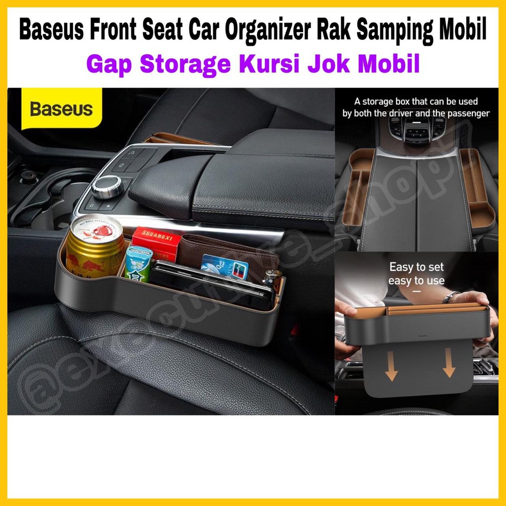 Baseus Front Seat Car Organizer Rak Samping Mobil - Gap Storage Kursi Jok Mobil