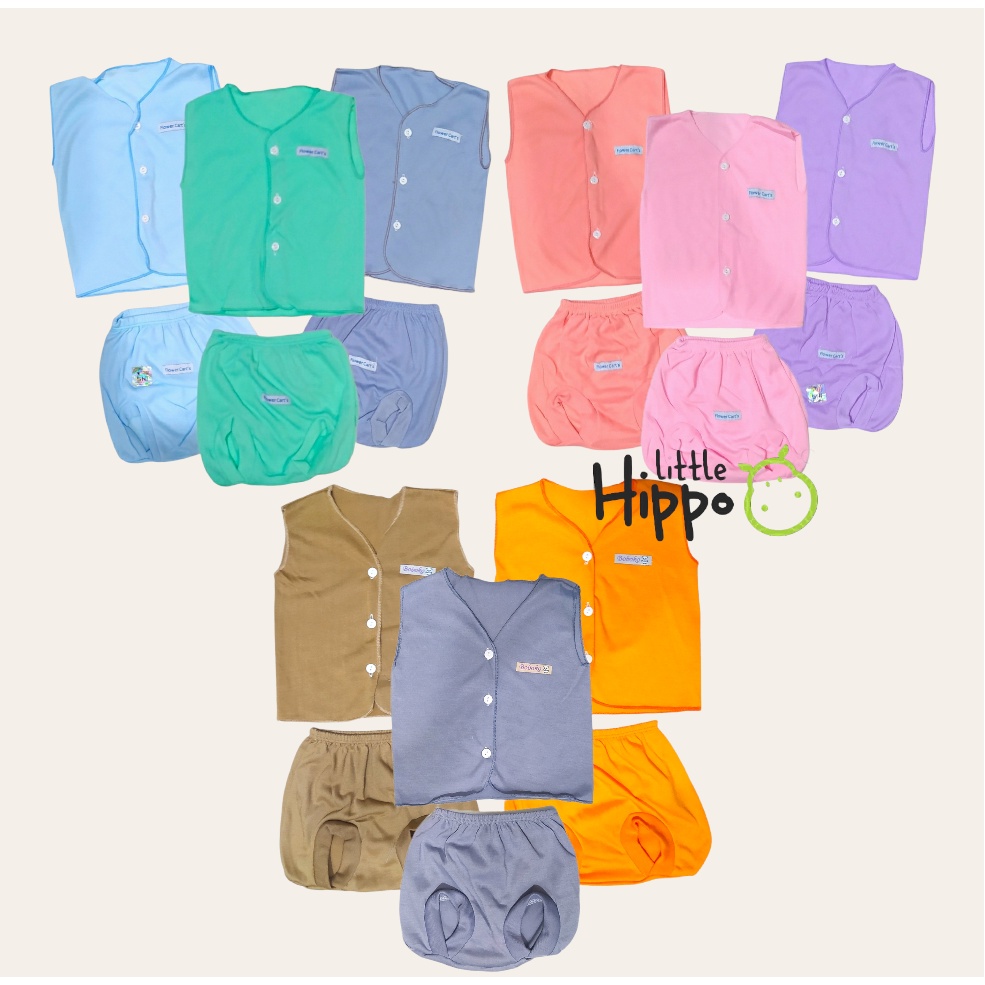 6 pcs / 3 Set Setelan Baju Bayi Baru Lahir Lengan Pendek Katun Halus Lembut SNI Baju Celana Paket Newborn Baby Perlengkapan Bayi Baby Newborn Setelan lengan panjang lengan pendek baju kutung