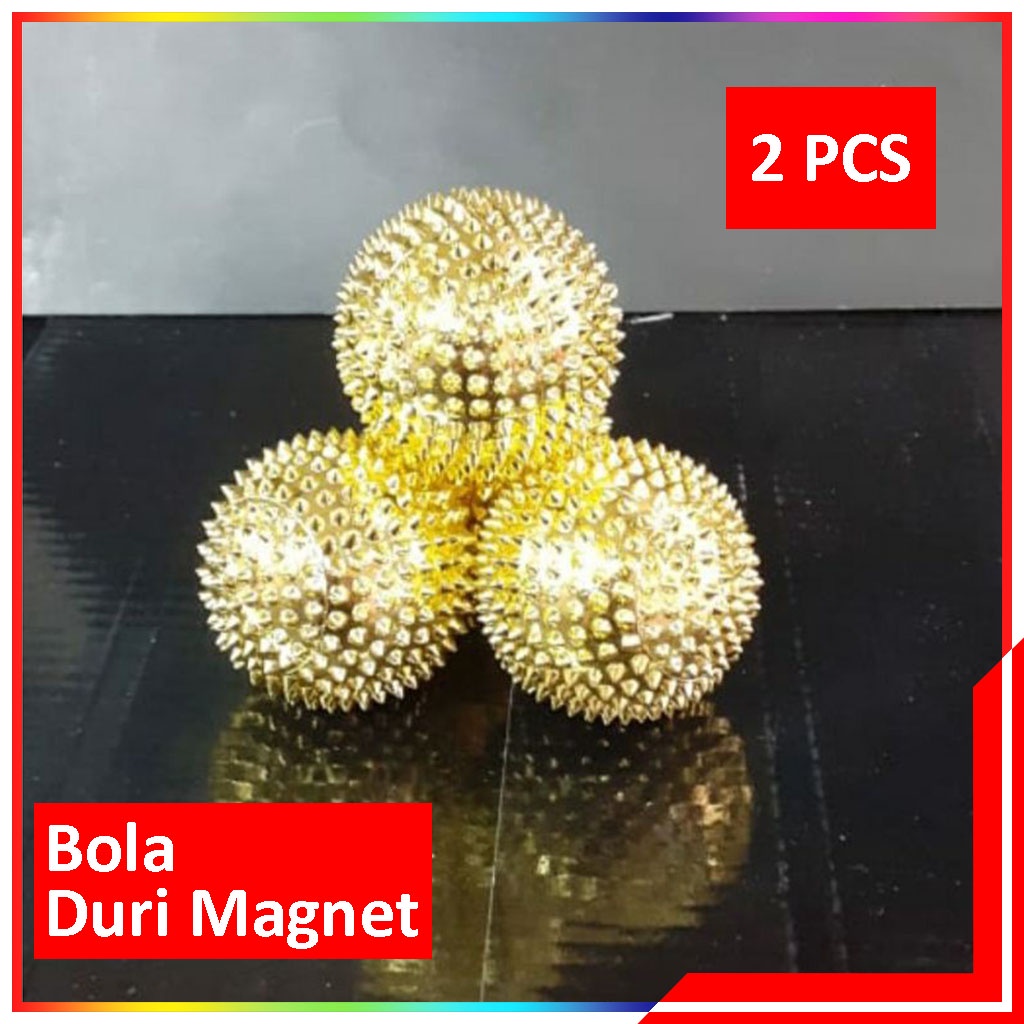 2 Pcs Bola Pijat Akupuntur Terapi Tangan / Bola Duri Magnet Refleksi Pijat Kesehatan Kecil - 2Pcs