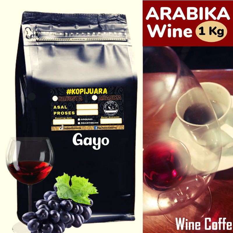 Coffe Wine Gayo 1Kg Kopi Original Arabika Gayo Specialty Fermentasi