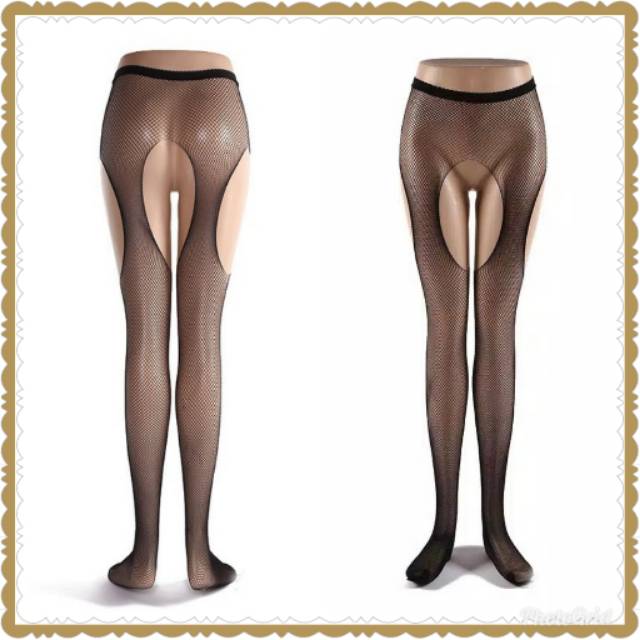 Stocking Pantyhose Buka Tengah Open Crotch Model Jaring SEXY Import