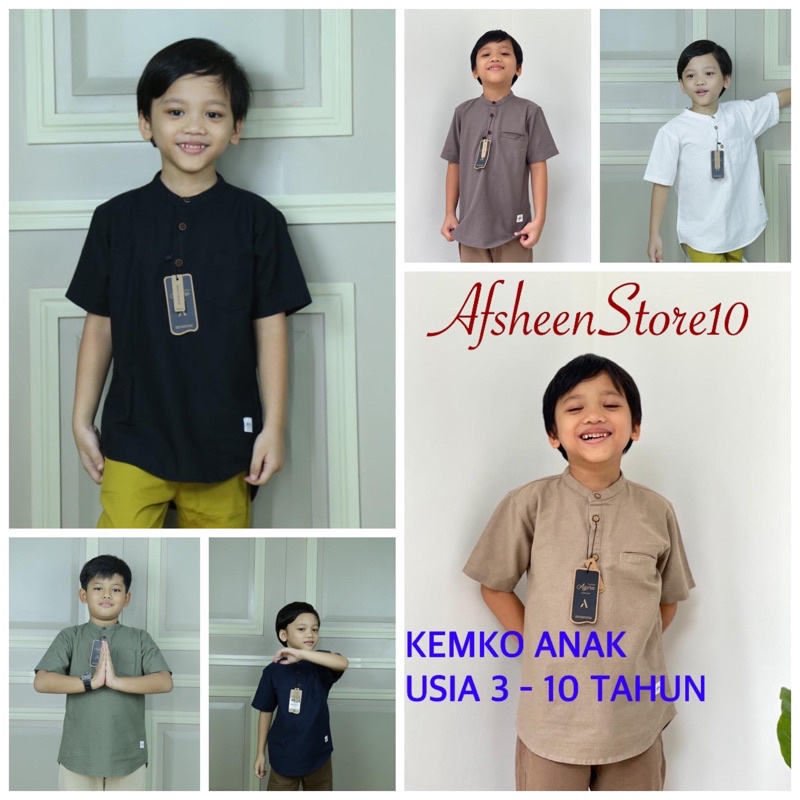 KEMKO ANAK Usia 3-10 Tahun Kemeja Koko Anak Lengan Pendek Original Brand Agera Junior