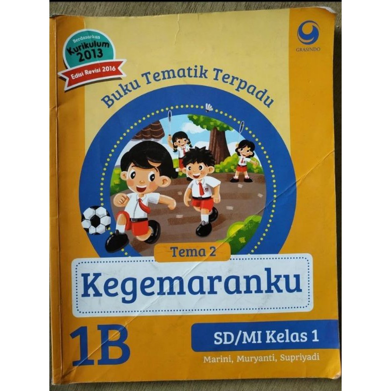 Buku Tematik Kegemaranku 1B Edisi Revisi 2016 Untuk SD Kelas 1
