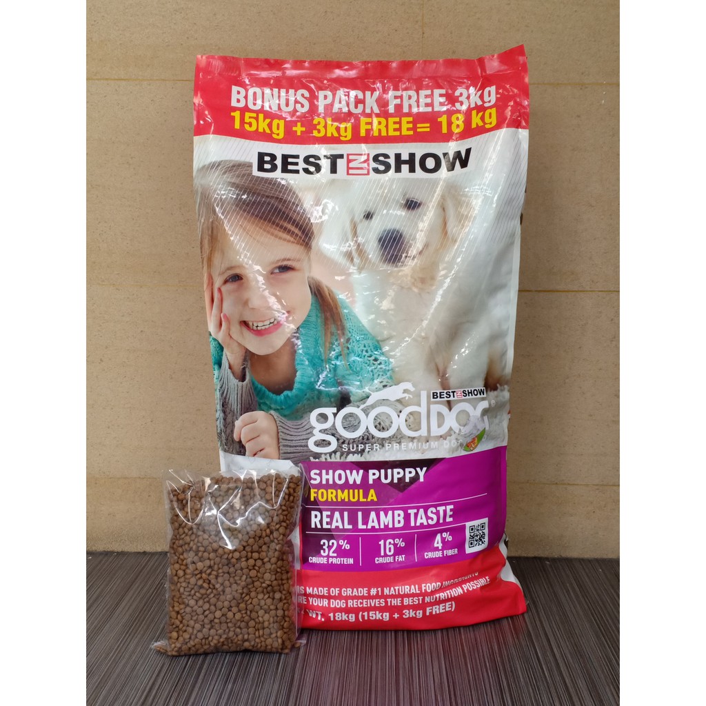 Makanan Anjing Dog Food Best In Show Good Dog Puppy Lamb Repack 1kg