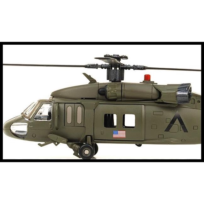 Diecast Miniatur Helikopter Black Hawk Uh-60