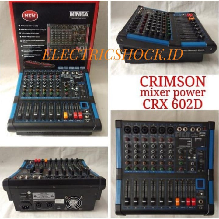 POWER MIXER CRIMSON CRX 602D 6 CHANNEL