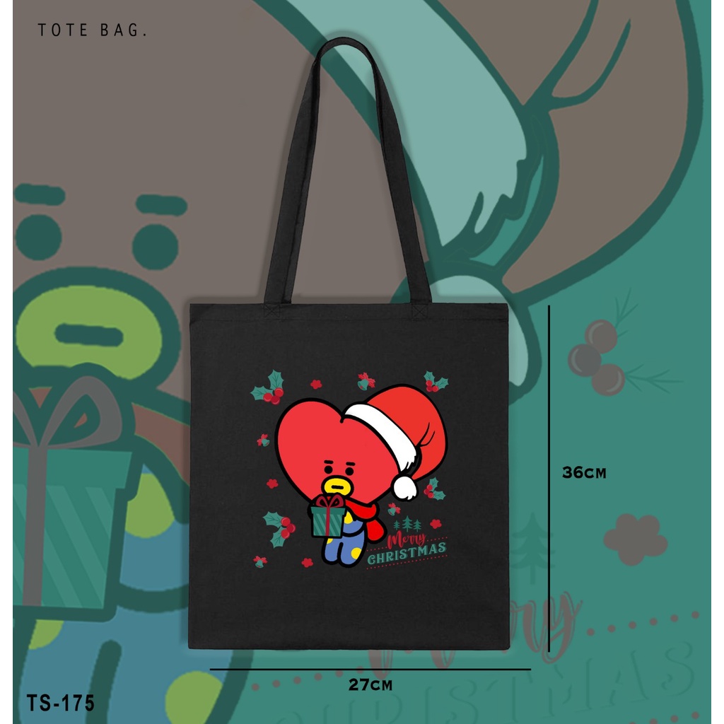 TOTE BAG / KADO NATAL / CHRISTMAS BT21 / ARMY INDONESIA / XMAS / REAL