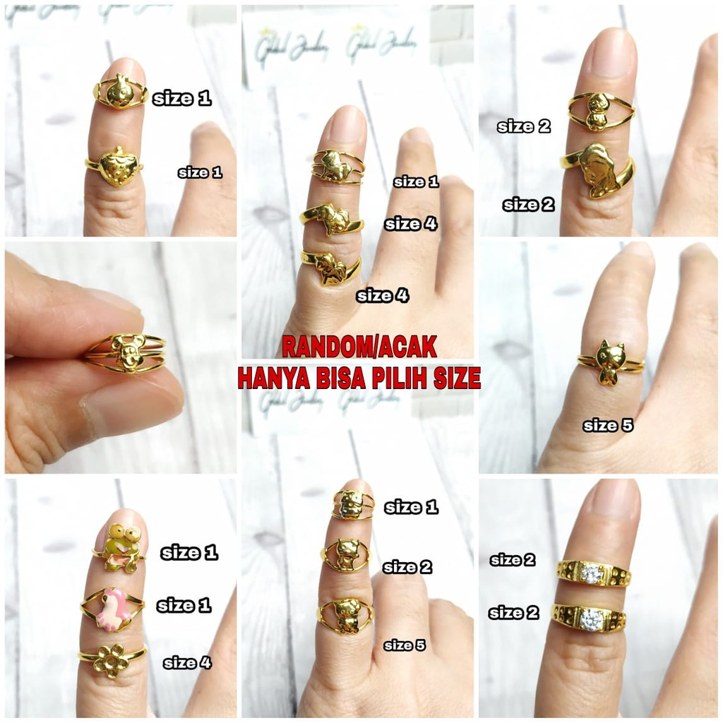 CINCIN ANAK RANDOM PERAK ASLI S925 GLOBAL JEWELLERY CH026