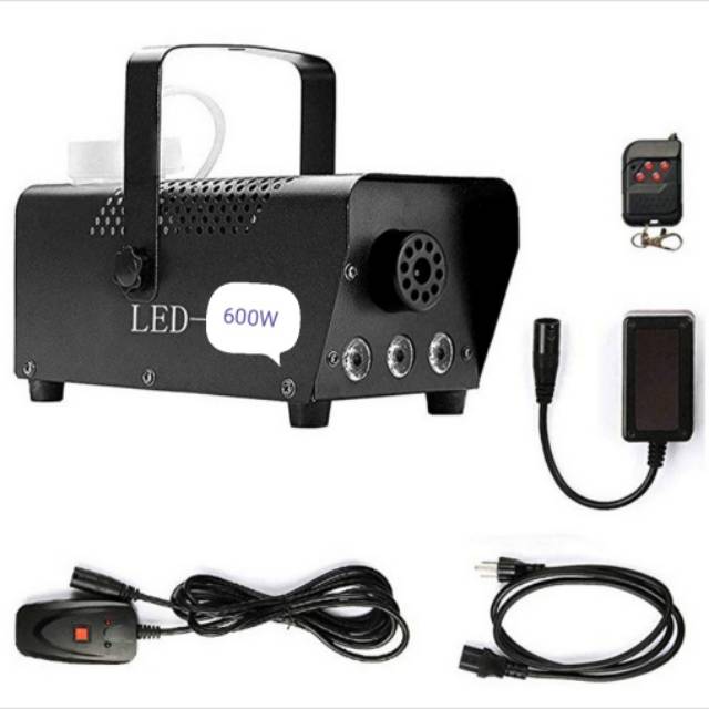 Mesin asap smoke gun fog machine 600w remote