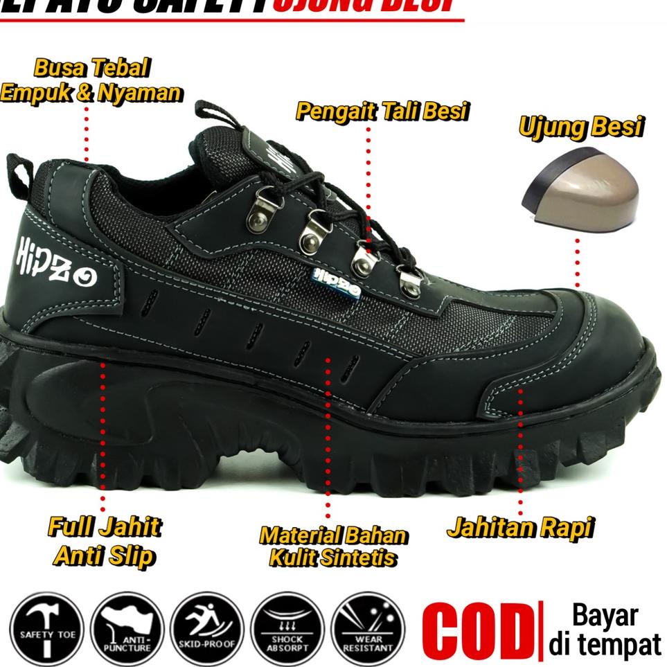 Sepatu Pria HIPZO M-52 Sepatu Safety PriaKulit Original Import ◦ Cmh31au22ᴵ
