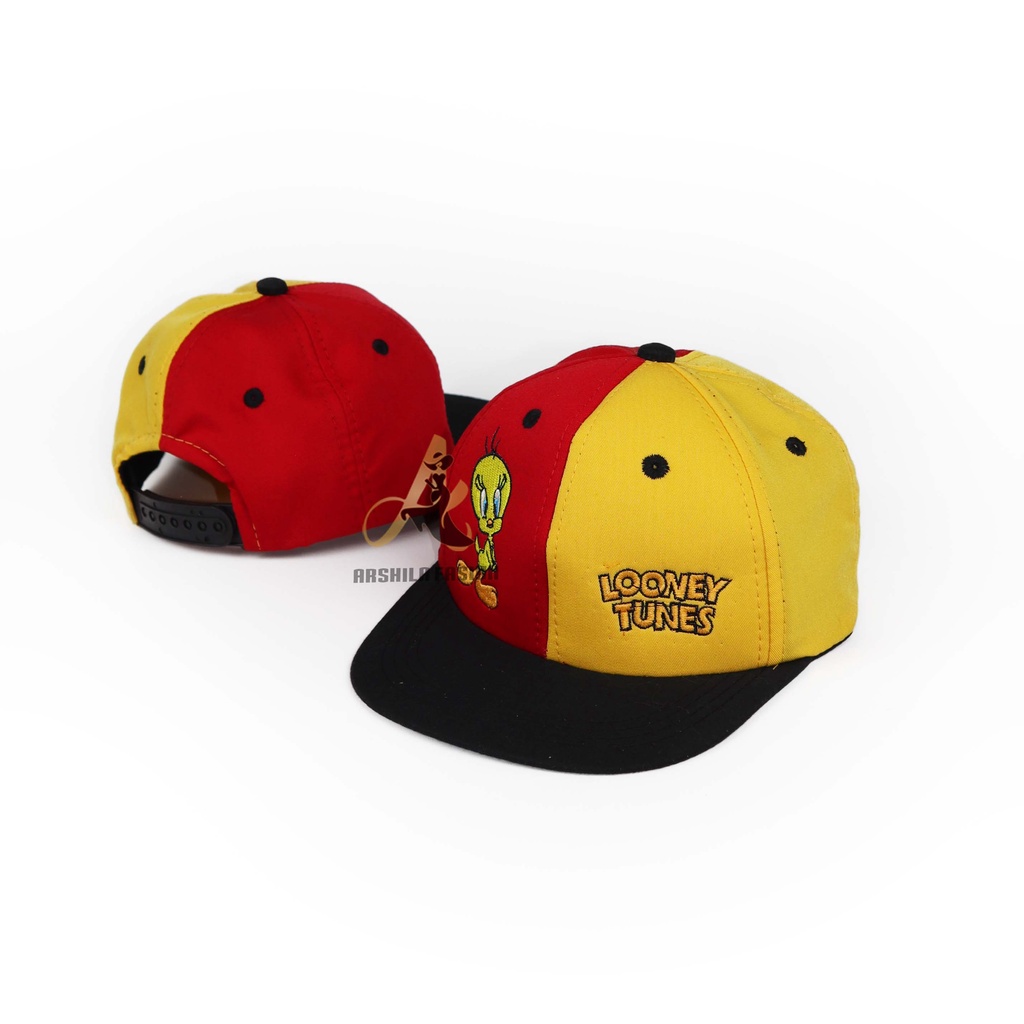 Topi Snapback Anak Bordir Karakter LNY UNISEX Umur 3-10 Tahun