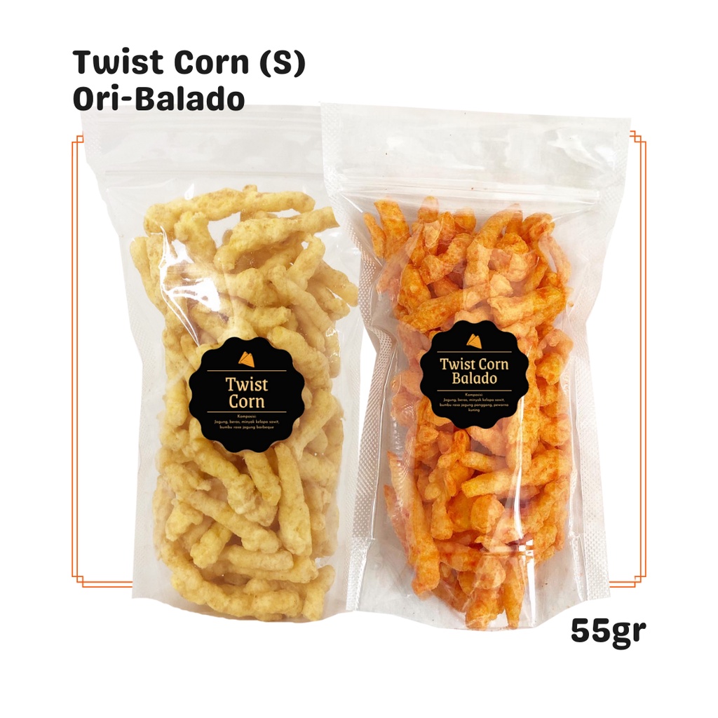 

Twist Corn Ori / Balado (S) 55gr / Snack Cemilan / Camilan Makanan Ringan / Asin Gurih Cheetos