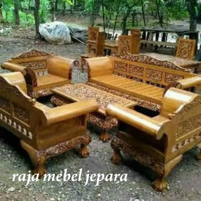 kursi tamu madura kaki garengan, kursi tamu ukir jati, furniture