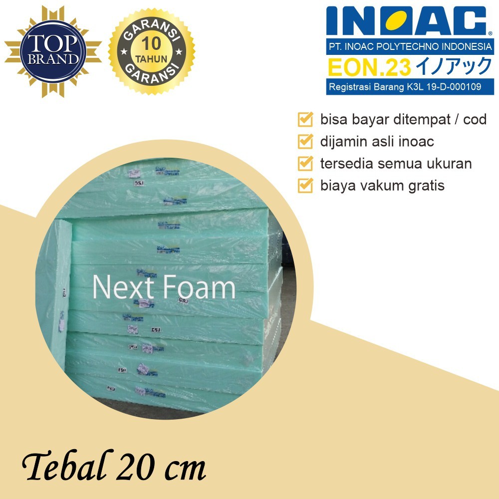 [Hanya Busa] Kasur Busa Inoac EON D23 Semua Ukuran Tebal 20cm Original Garansi 10 Tahun