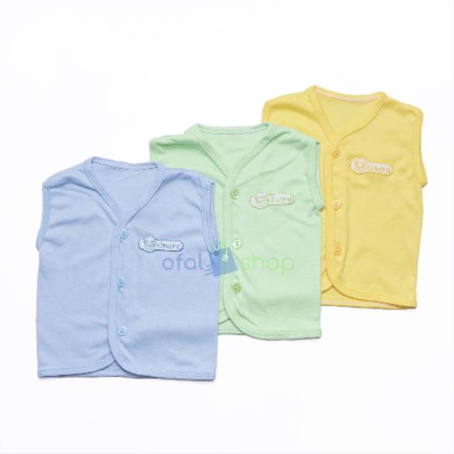 Baju bayi baru lahir lengan kutung kinara warna