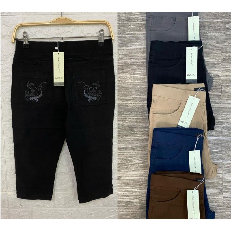celanan pendek 7/8 merk w2000 / merk SAYA celana pendek wanita