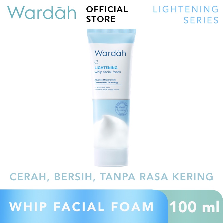 Wardah Lightening Whip Facial Foam - Pembersih Wajah (kulit berminyak)  - BISA COD