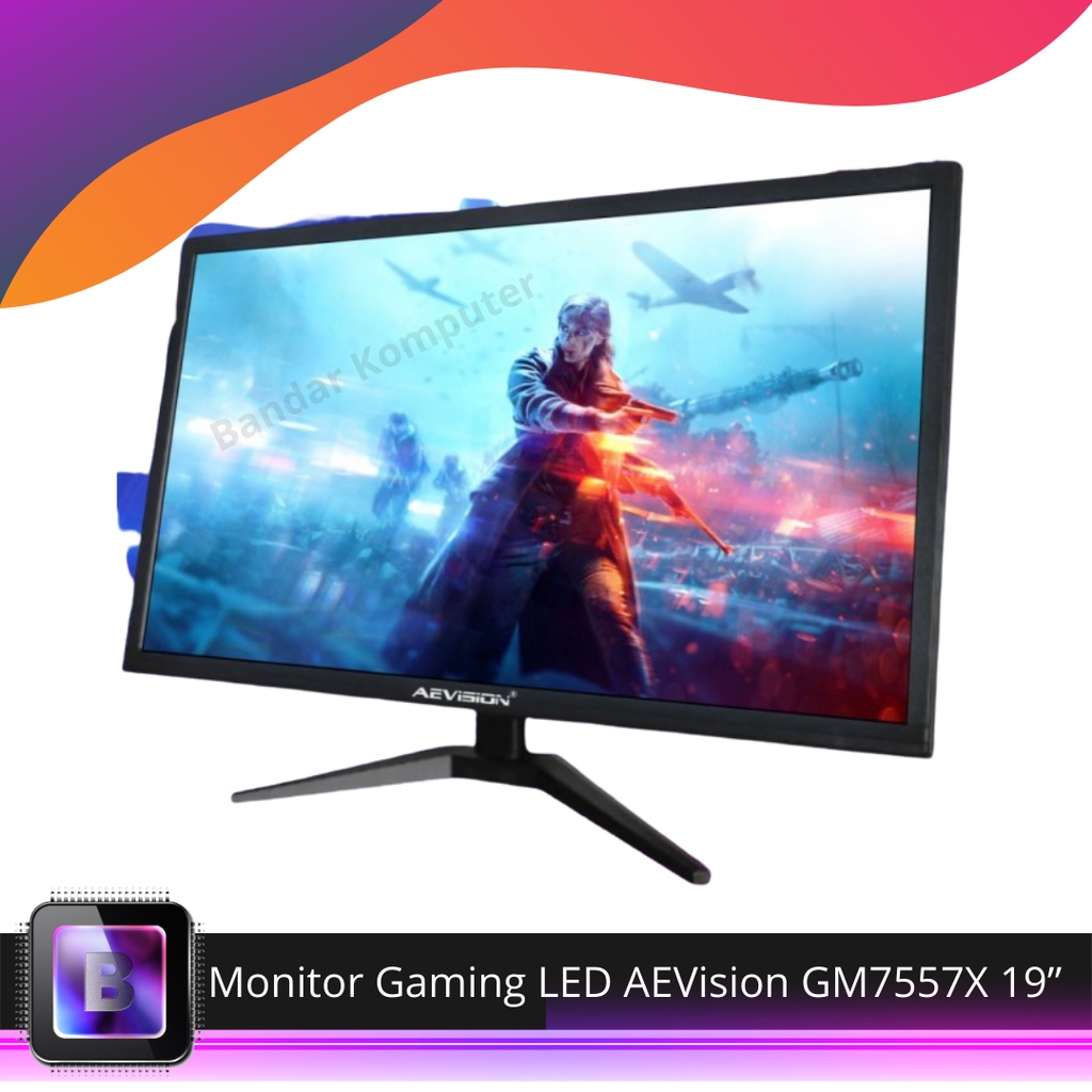 Monitor Gaming LED AEVision GM7557X 19” IPS 75Hz 2K Quad HD HDMI VGA