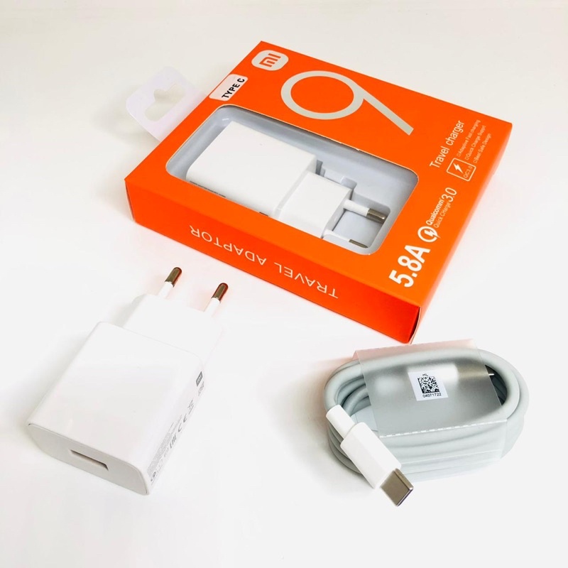 TRAVEL CHARGER MI9 NEW FOR MICRO DAN TYPE C 5.8A