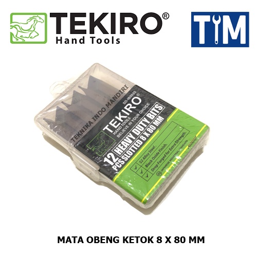 TEKIRO Mata Obeng Ketok Set 12 PCS 8 x 80 MM