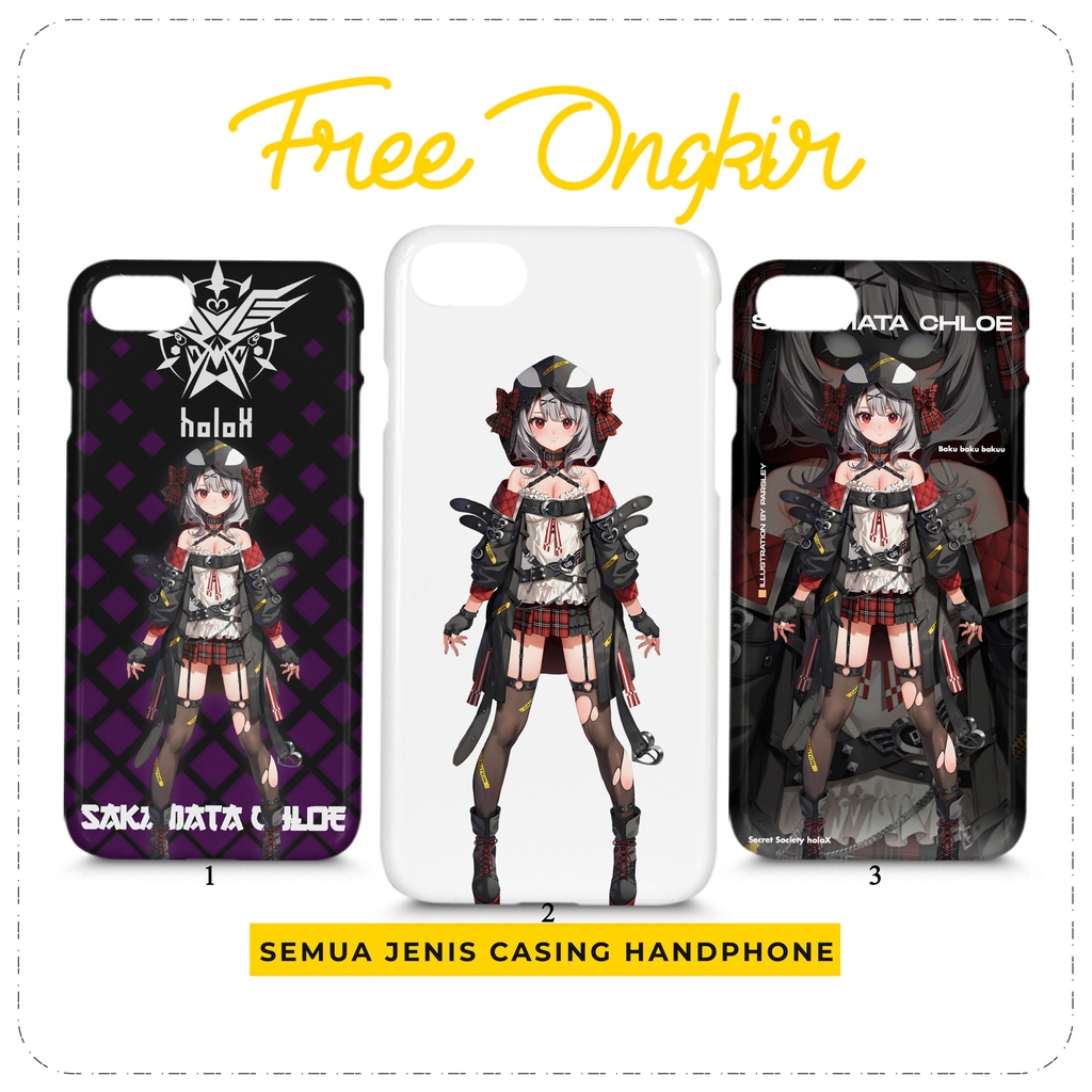 Case Hololive Sakamata Chloe Custom Casing HP All Type