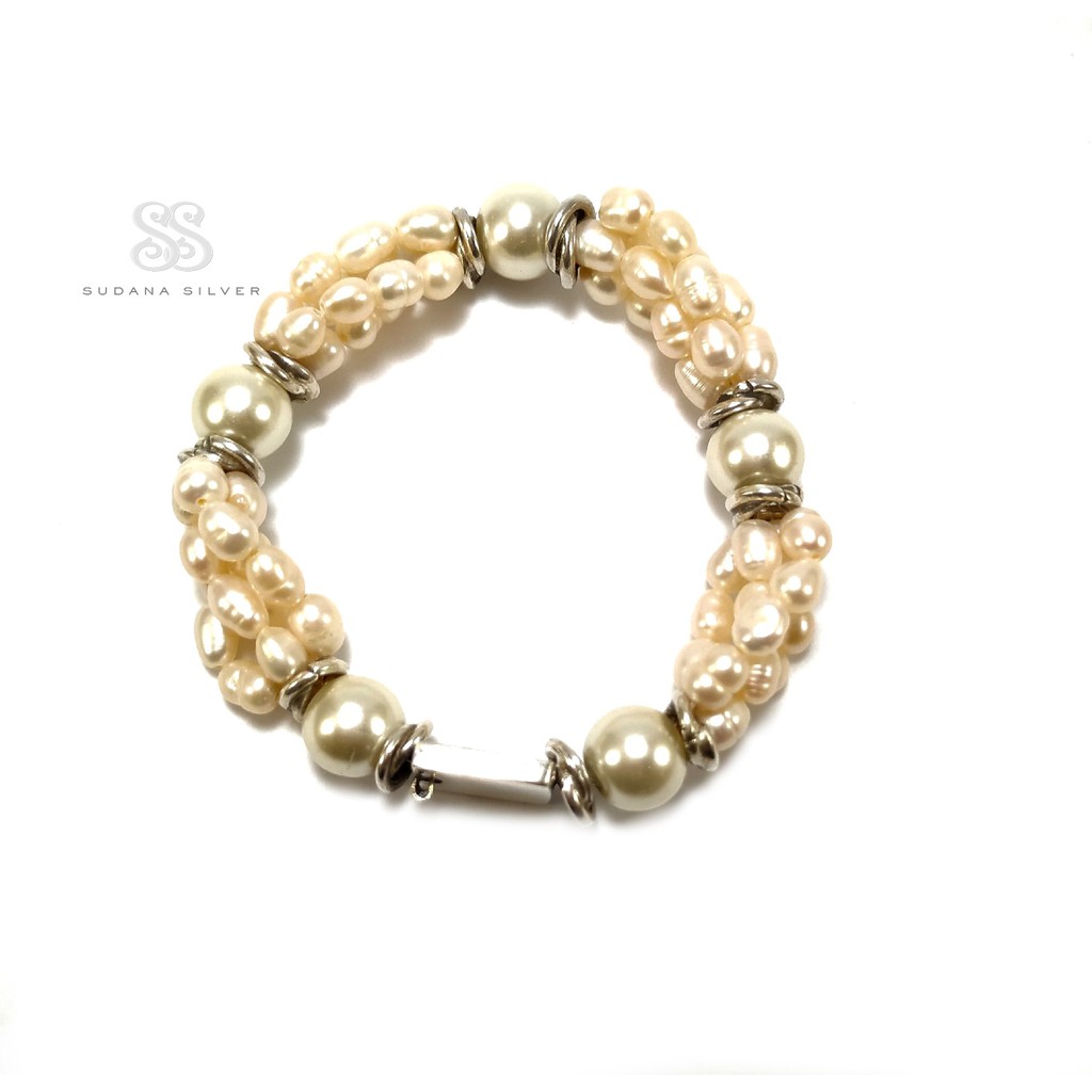 Gelang Mutiara Perak Handmade Silver 925 Bali
