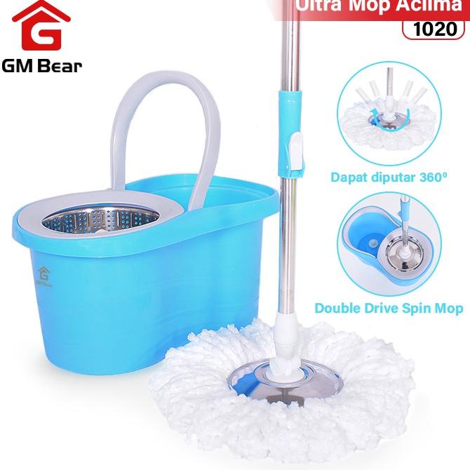 GM BEAR ALAT PEL LANTAI PUTAR PRAKTIS 1020 - ULTRA MOP ACLIMA BLUE TERLARISS...,,,,,