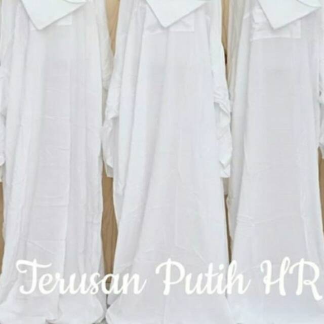 Mukena terusan putih polos