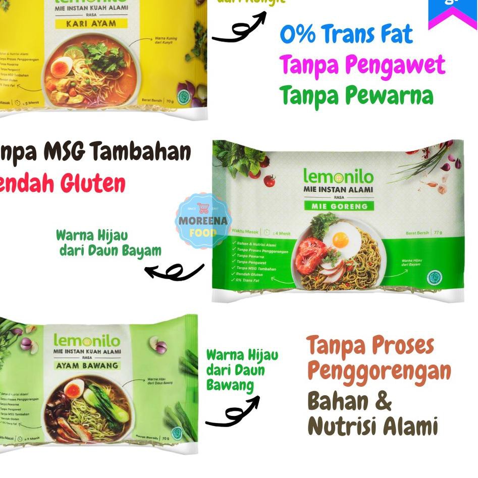 

5.5 FLASH SALE LEMONILO MIE INSTAN SEHAT 77gr - NON MSG [BELI 20pcs FREE 2 Piring Lemonilo]