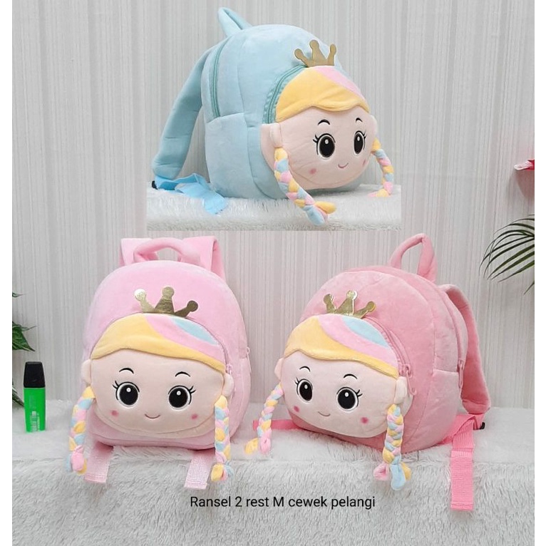 Ransel 2rest M CEWEk PELANGI/Bagpack Anak perempuan/tas pretty girl/tas sekolah anak/Ransel Anak Perempuan