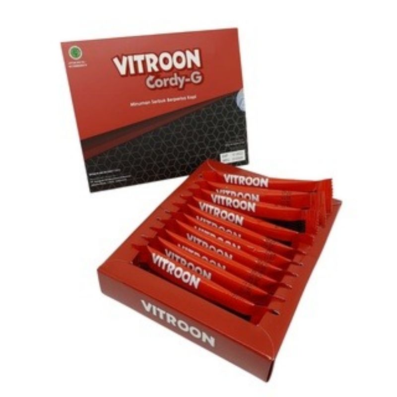 Vitroon Cordy-G Extra -  Herbal Bubuk Gingsesn Cocoa meningkatkan stamina vitalitas pria