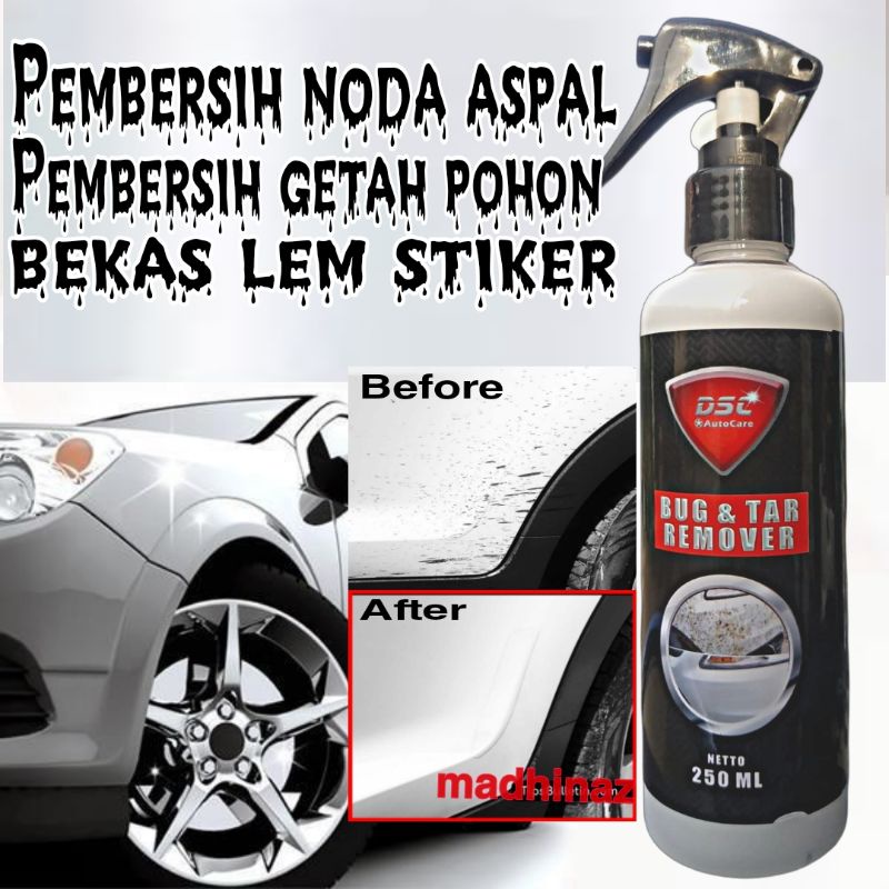 Tar remover pembersih penghilang noda aspal getah pohon bekas lem stiker serangga pada bodi mobil,geta