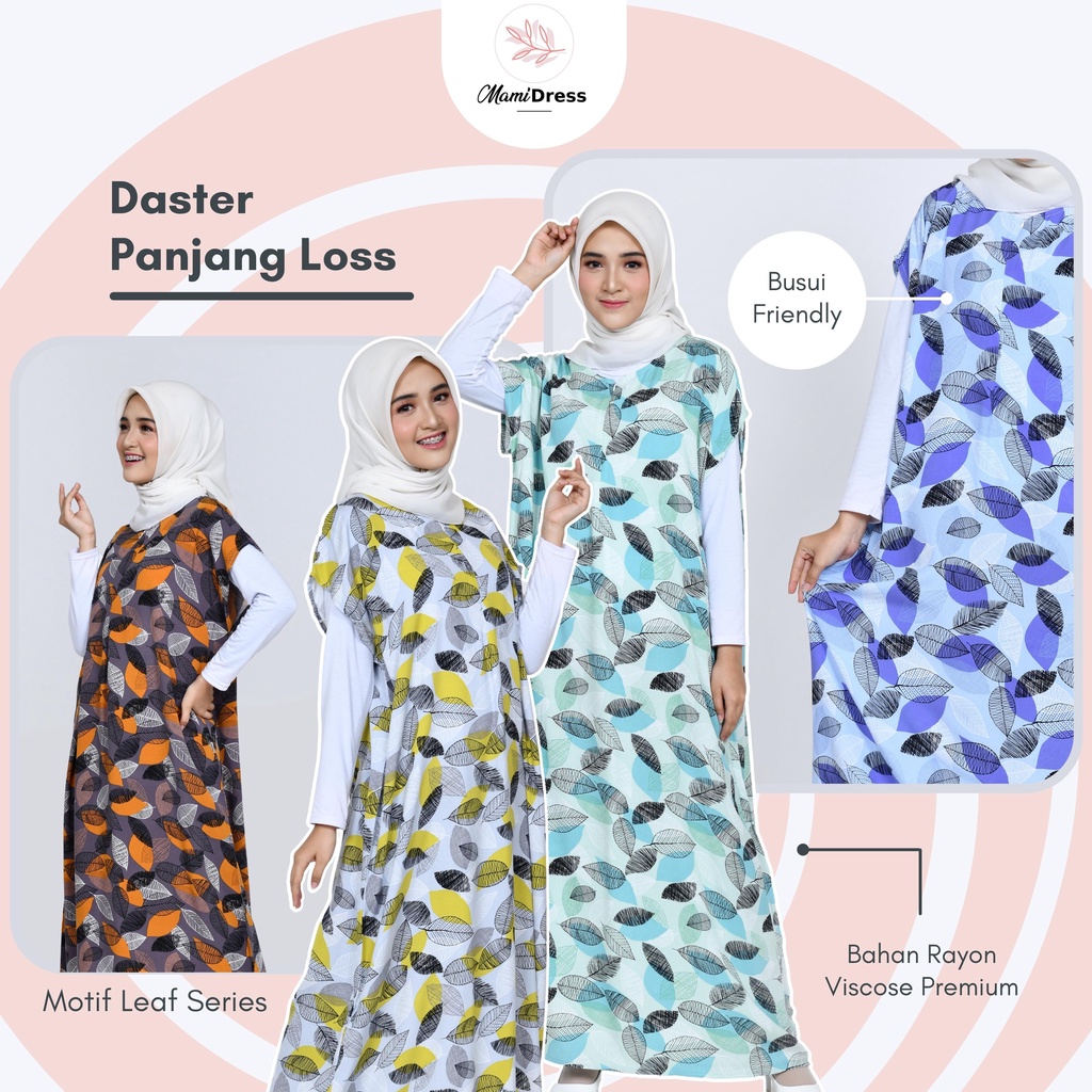 LEAF SERIES - Daster Premium Panjang Semata Kaki Busui Friendly LD 120 PJ 130 / Daster Kekinian Mamidress