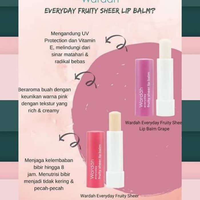 Wardah Everyday Moisture Lip Nutrition | Fruity Sheer Lip Balm By Ailin Kosmetik