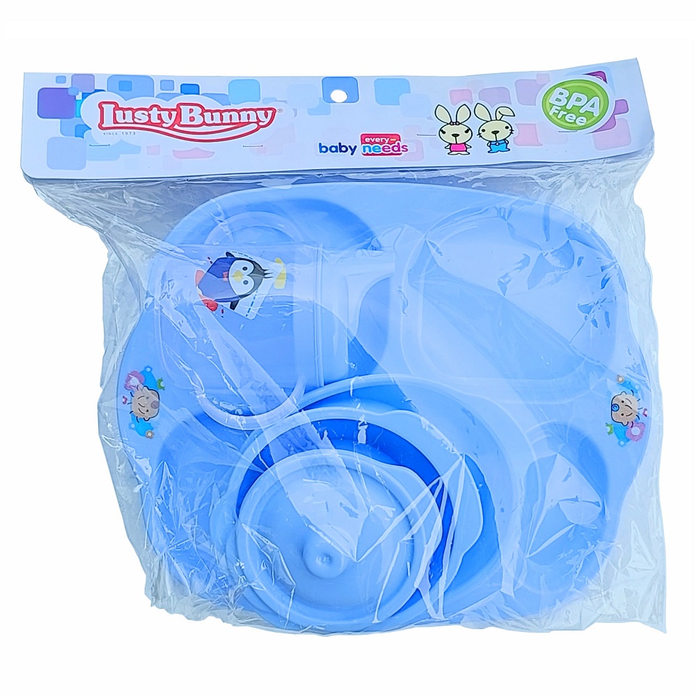 Lusty Bunny LB-0002 Feeding Set 6in1 Perlengkapan Makan Bayi Lengkap BPA Free Cocok untuk Kado