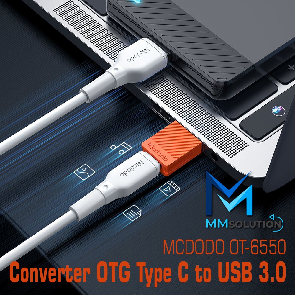 MCDODO OT-6550 Converter Charger OTG Type C To USB 3.0 FAST Audio Call