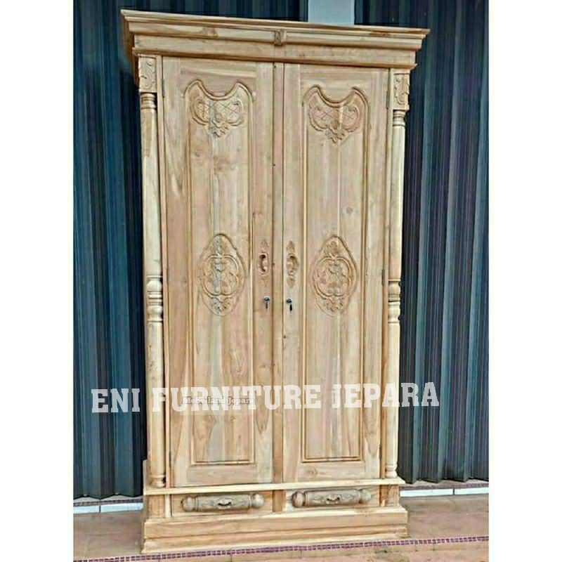 Lemari peluru 2 pintu - Lemari pintu 2 - Lemari - Lemari pakaian - lemari model peluru jati