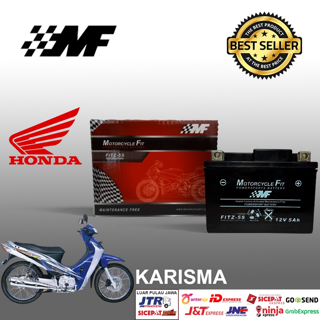 Aki Motor Honda Karisma Accu MF GTZ5S Accu Kering Aki MF FITZ5S Berkualitas