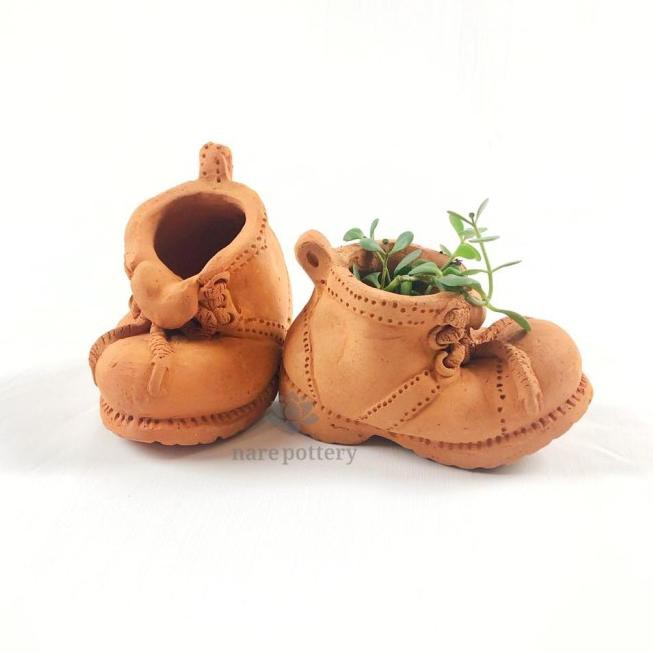 ➲ Pot Terracotta Little Shoes / Pot Tanah Liat/ Pot kecil ☼