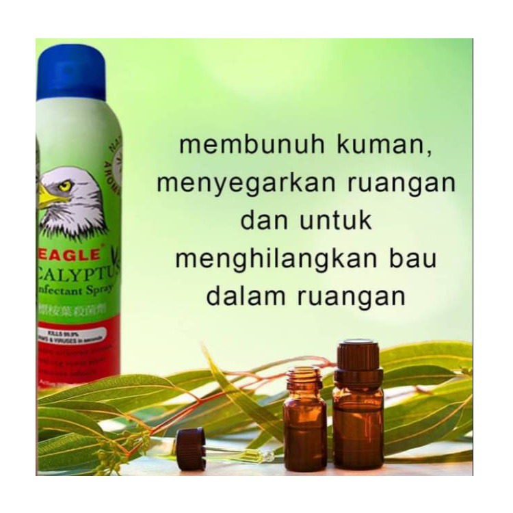 Cap Lang Eagle Eucalyptus Disinfectant Spray 280ml Caplang EDS 280 ml Membunuh Kuman