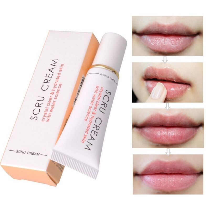 Scru Cream Lip Scrub Pelembab Bibir Anti Kering 100% Original Murah / Pelembab Bibir Kering dan Bibir Pecah-Pecah / Lip Exfoliating Gel / Cream Pelembab Bibir / Gel Pelembab Bibir / Krim Melembabkan Bibir Kering / Krim Atasi Bibir Pecah-Pecah / Krim Bibir