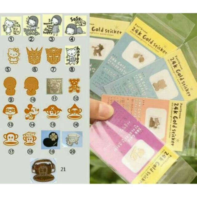 Stiker logam anti radiasi - 24k gold sticker - emas