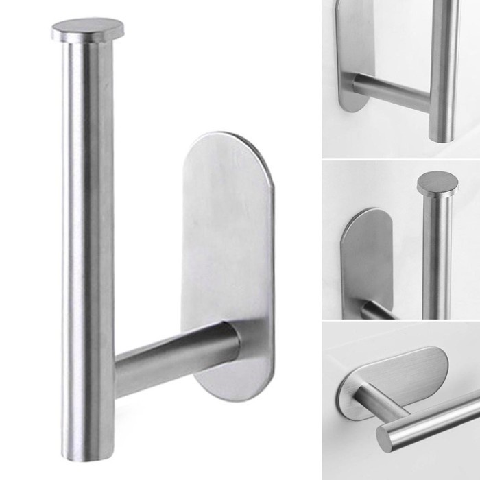 Gantungan Tisu Roll Toilet Stainless Steel Bathroom Organizer Holder