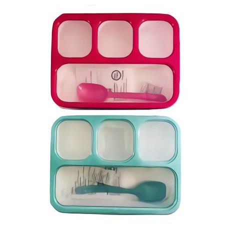 Kotak Makan Lunch box / kotak tempat makan sekat 4 grids leak proof bpa free