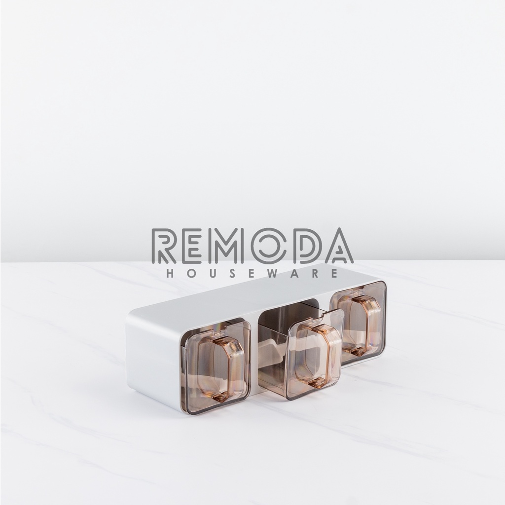 [Remoda] Tempat Bumbu 2 dan 3 Compartment + sendok takar