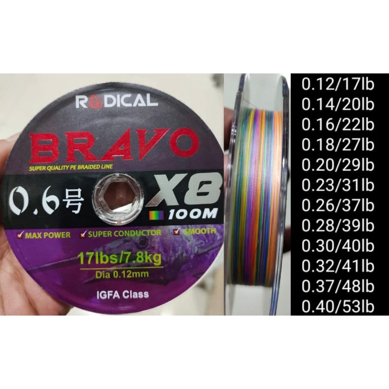 PE RADICAL BRAVO X8 100M