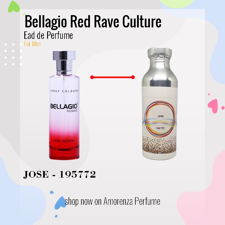 Bibit Parfum Murni BELLAGIO RED - JOSE Nica Fragrance 500ml Segel Pabrik