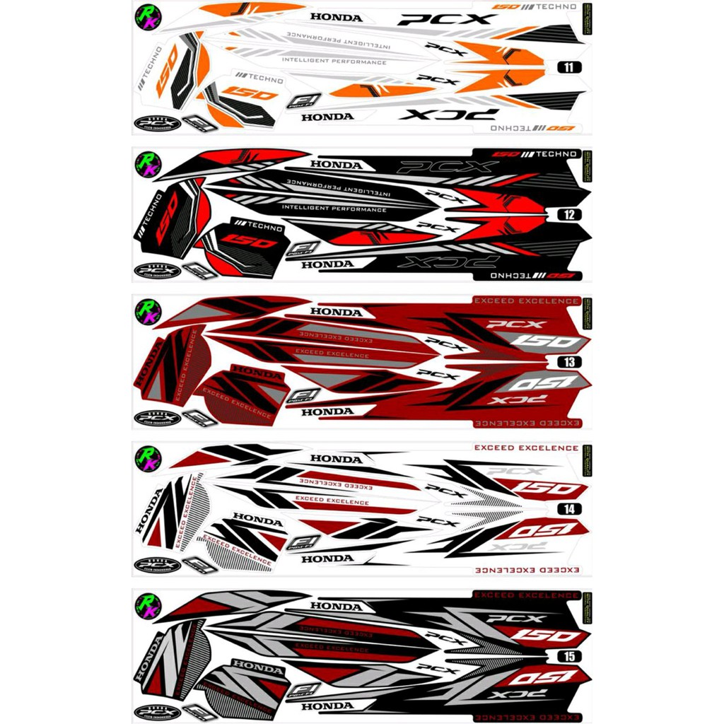 Sticker Striping Variasi Honda PCX 150 Thailand      -3a