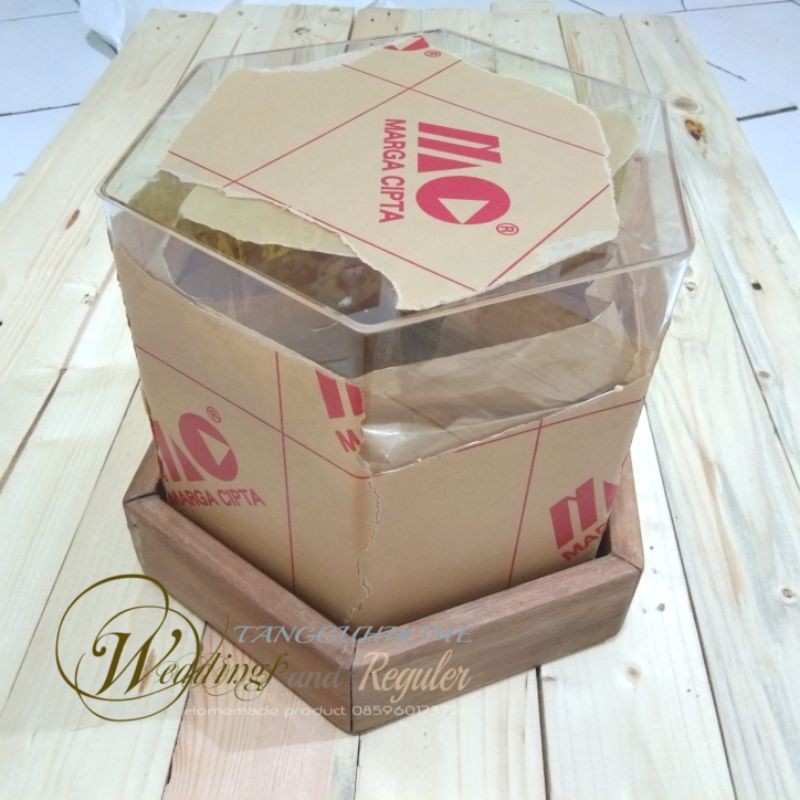 

Gift box acrylic hexagonal atau kotak hantaran akrilik hexagonal 5 pcs bebas ongkir